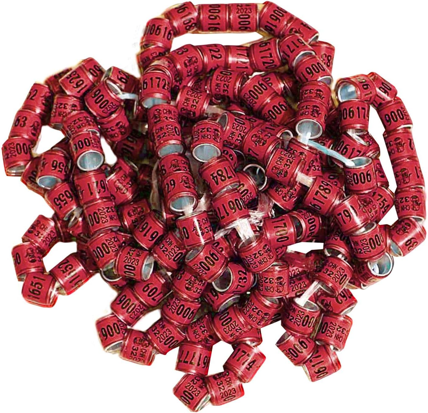 50pcs 8mm Aluminum Pigeon Bands
