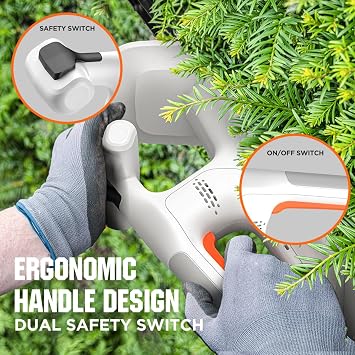 Litheli 20V Cordless Hedge Trimmer 16 (5/8 Cut), Handheld Shrub/Bush Trimmer, Lightweight for Thick Branches & Yard Work,Work with Litheli 20V System (2.5Ah Battery Incl.)