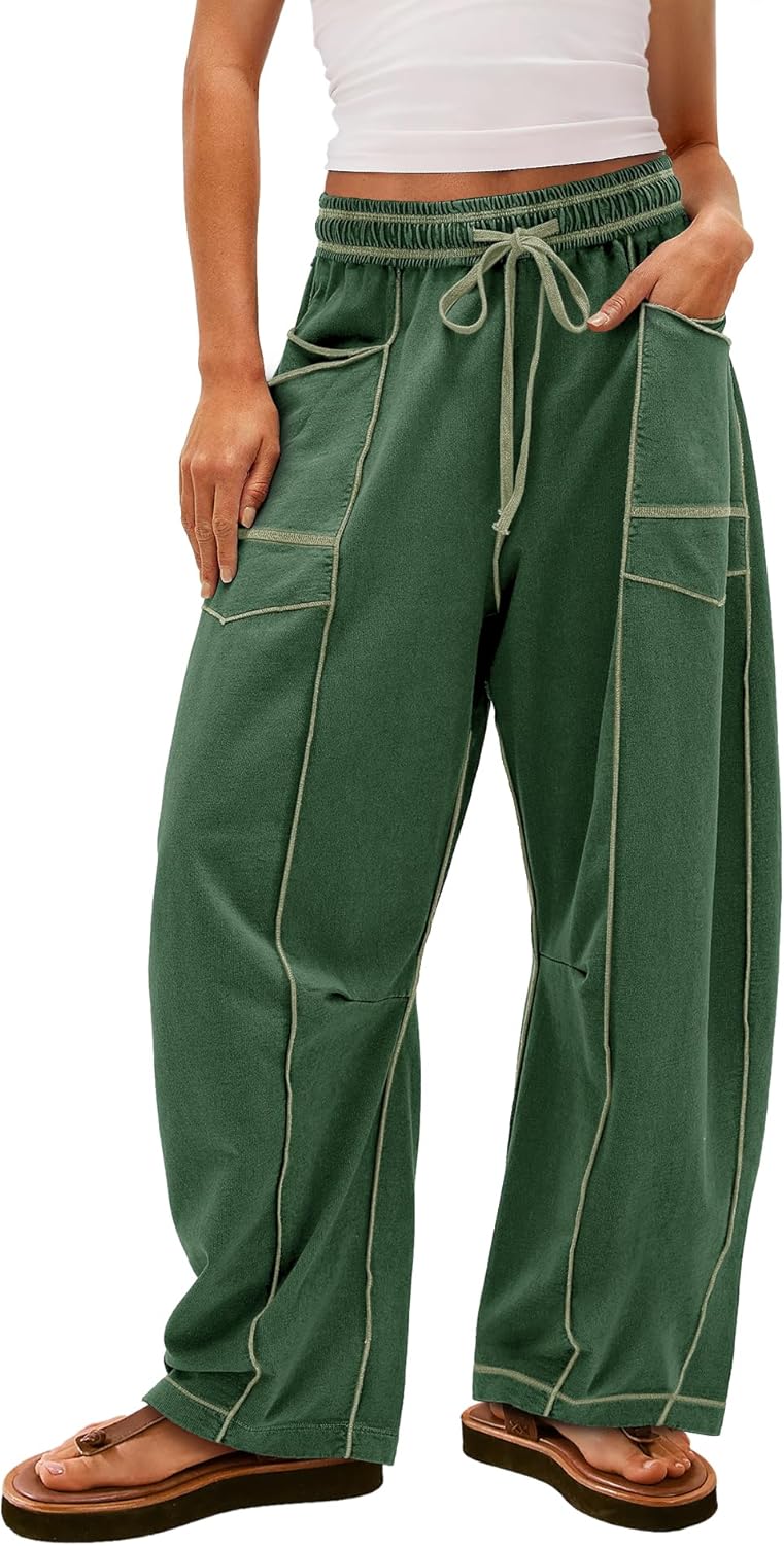 Yanekop Women's Baggy Wide Leg Palazzo Pants