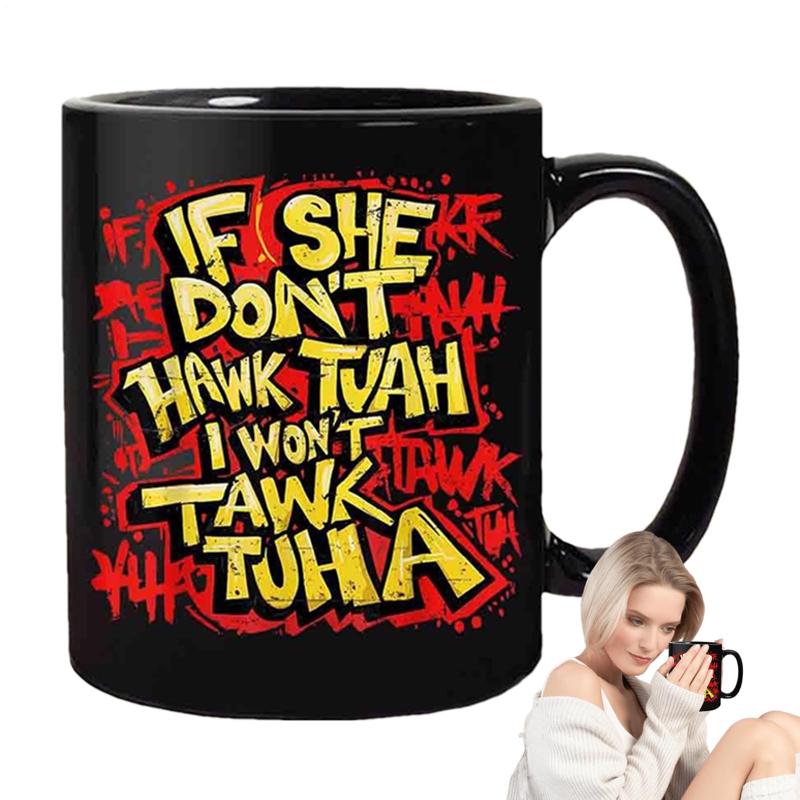Muiltvoe Ceramic Mugs - Funny Mugs, 9.5x8cm Hot Cup for Morning Coffee Routine, Cool Mug, Ceramic Drink Cup with Funny Quotes, Tea Mug Sarcastic Gift for Adults Friends Officemates Coworkers