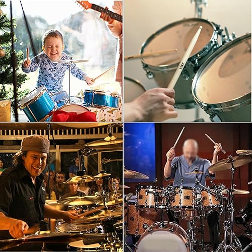 Miniatura 7 de Baquetas de tambor 5A con punta de madera 1 par de arce