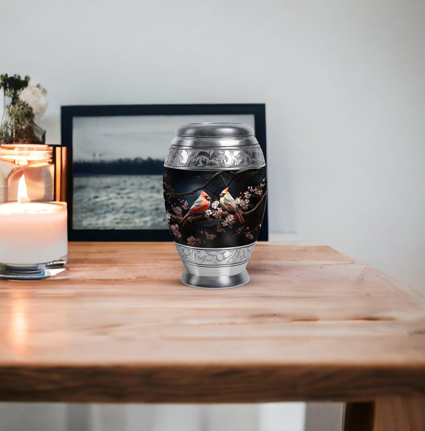 Cardinal Urn Small - Ashes Keepsake - Urns for Human Ashes Adult Female Mom - Urns for Ashes Adult Female Mother - Urn for Adult Male - (3 inch Pack of 1)