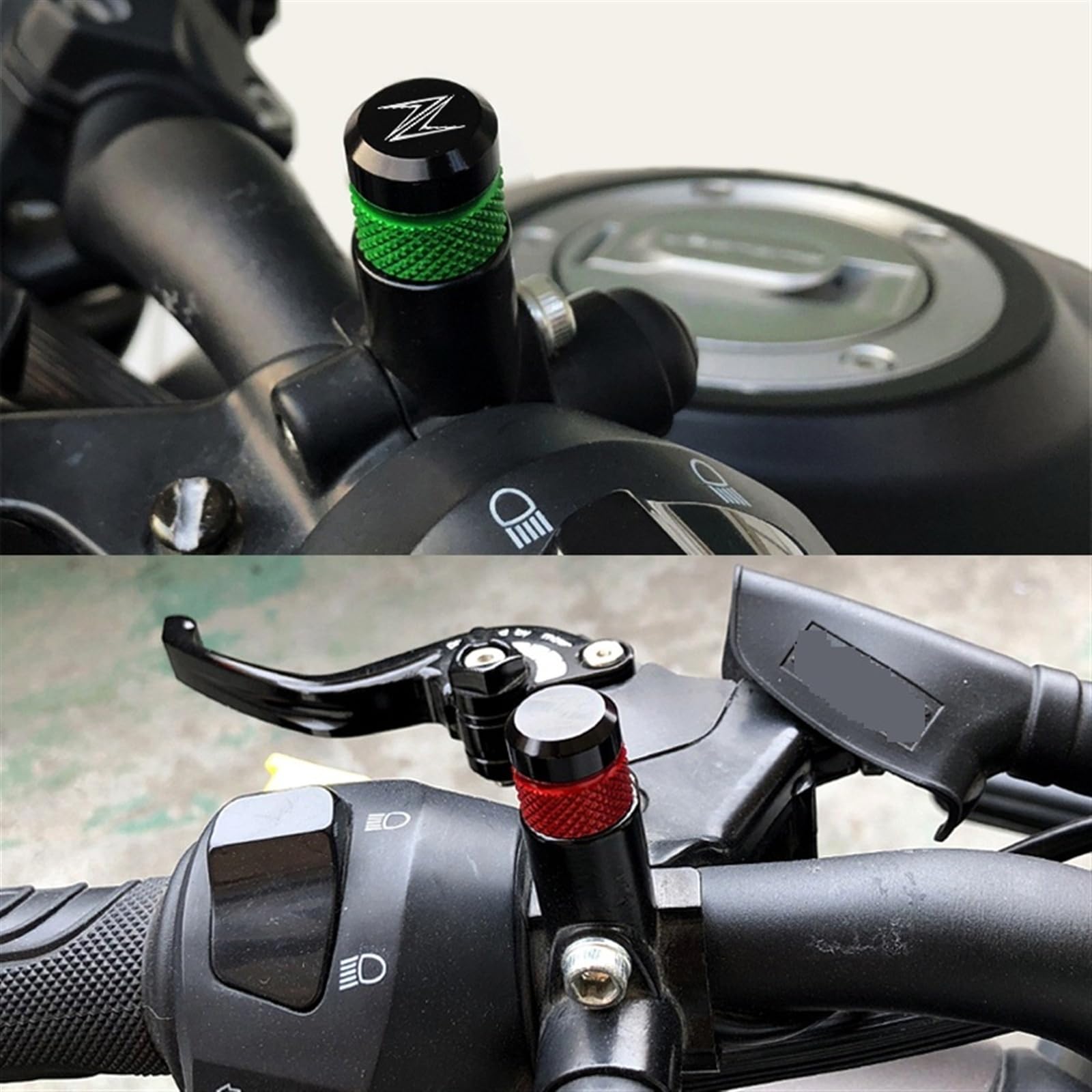 Bouchons De Rétroviseurs En Aluminium Anodisé Pour Kawasaki Z Série - Or - 2 Pièces - Montage Facile