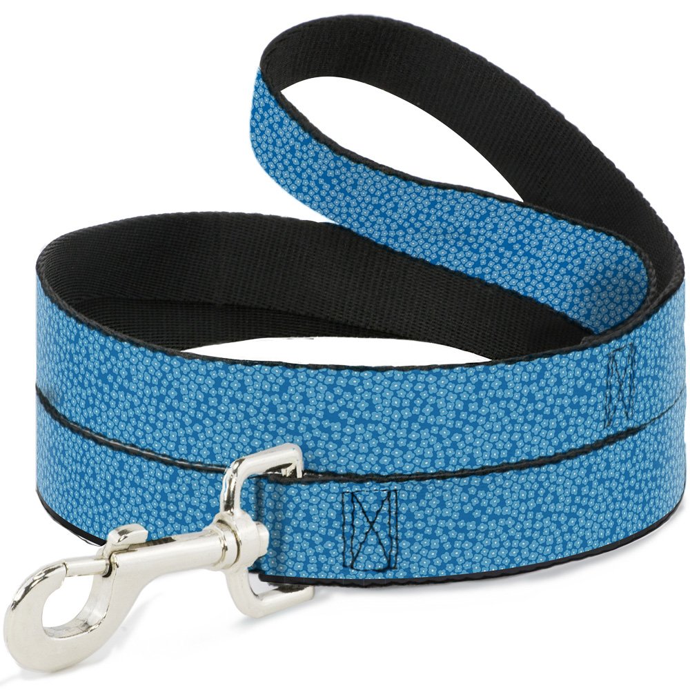 Dog Leash Ditsy Floral Blue Light Blue White 6 Feet Long 0.5 Inch Wide