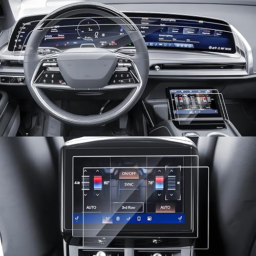 SKTU 6PCS for 2026 2027 Cadillac Vistiq Screen Protector for 2026+ Cadillac Vistiq (Luxury/Premium Luxury/Sport/Platinum) 33-Inch Navigation & Central AC & Rear AC Screen Cadillac Vistiq 2026 2027 Accessories Nano Screen Protective Film [Ultra HD, Anti-Glare&Scratch] Global Recycled Standard Global Recycled Standard Global Recycled Standard