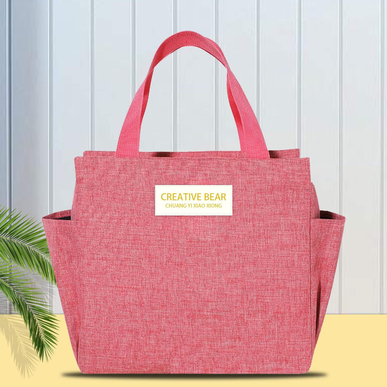Photo 1 of Insulated Lunch Bag Tote - Red, Large Capacity