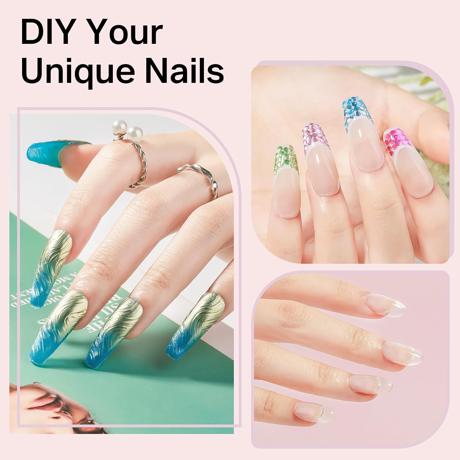 MIZHSE Cream Builder Gel for Nails, Clear Hard Extension Strengthener Gel