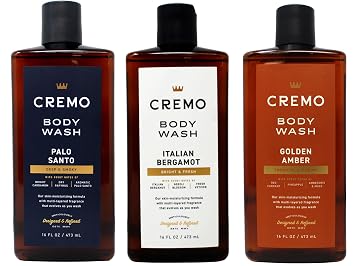 Cremo Body Wash Set, 16 FL OZ - Palo Santo, Italian Bergamot, Golden Amber, Skin-Moisturizing Formula, 16 FL OZ Each