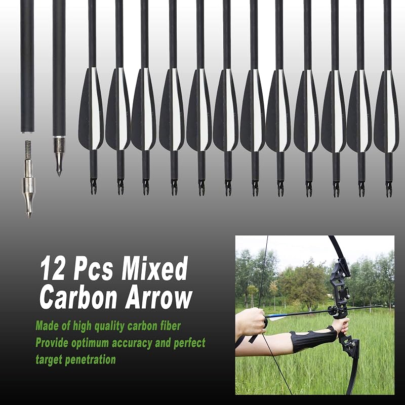 Tongtu Outdoor 30 lbs Recurve Íj Vadászat Kezdőknek Nyílkészlettel