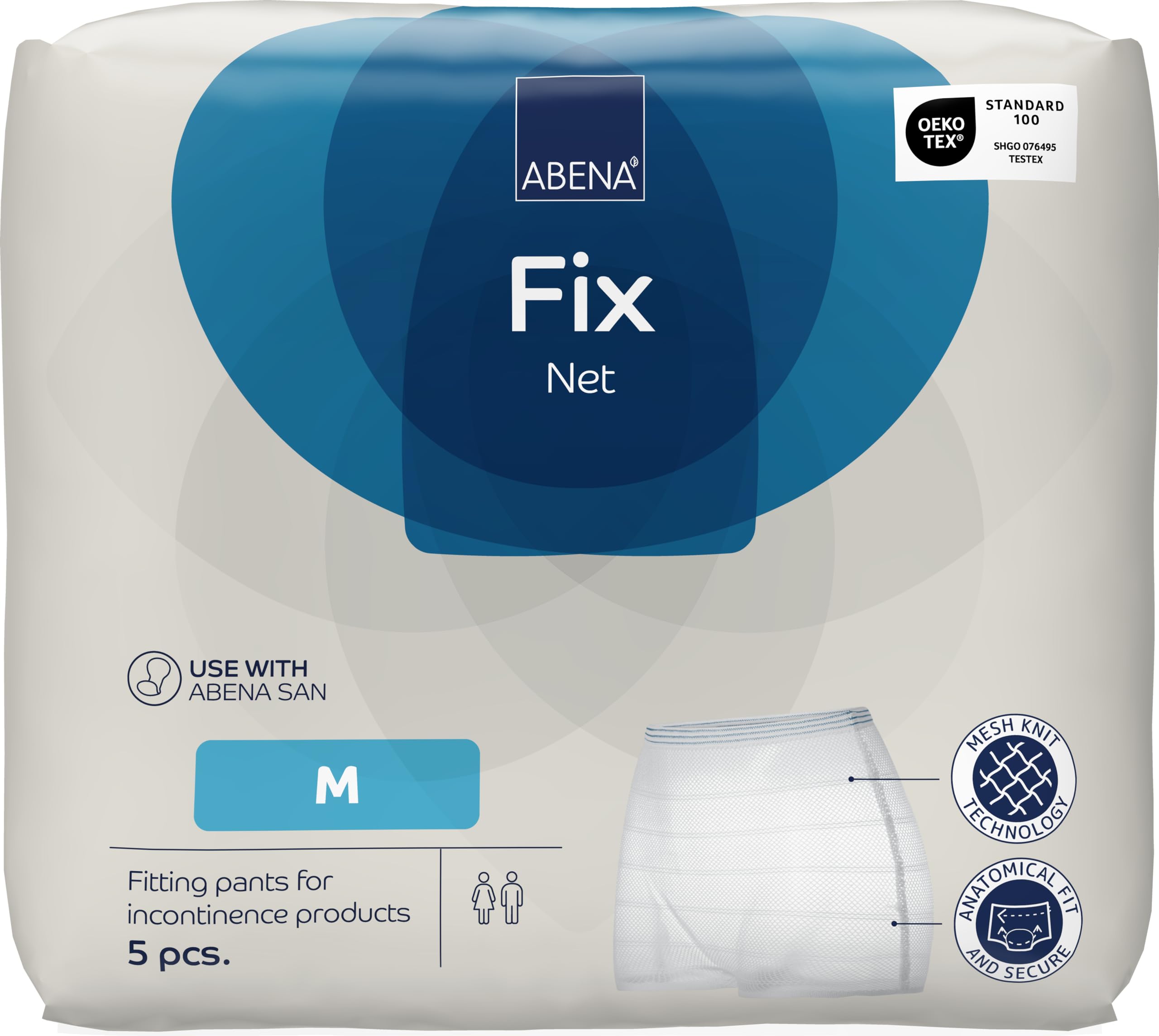 ABENA Net Medium Disposable Underwear | Pack of 5 | Disposable Pants for Fixing Incontinence Products and Pads | Net Incontinence Pants | Can Be Used As Postpartum Underwear for Fixing Maternity Pads
