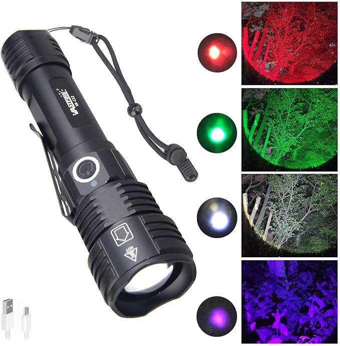 LED Taschenlampe Militär Polizei Zoom 1000m Leuchtweite Campinglampe