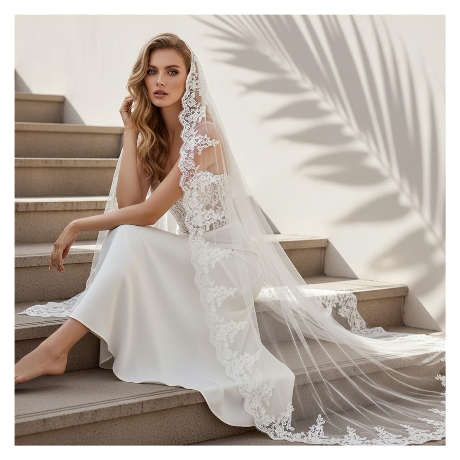 Voile de Mariée Dentelle Longs voiles de mariée