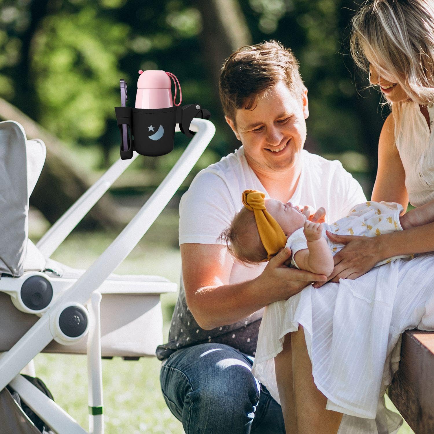 1 Pezzo Di Passeggino Supporto Di Tazza, 2 Pezzi Di Passeggino Gancio, 1 Pezzo Di Saliva Del Bambino Asciugamano, Neonato Bavaglino Impermeabile, Bambino Gita Forniture.