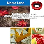 KINGMAS 3 in 1 Universal Fish Eye Lens, Macro Clip Lens Wide-Angle Camera Lens Kit for iPad iPhone Samsung Android and Most Smartphones (Red)