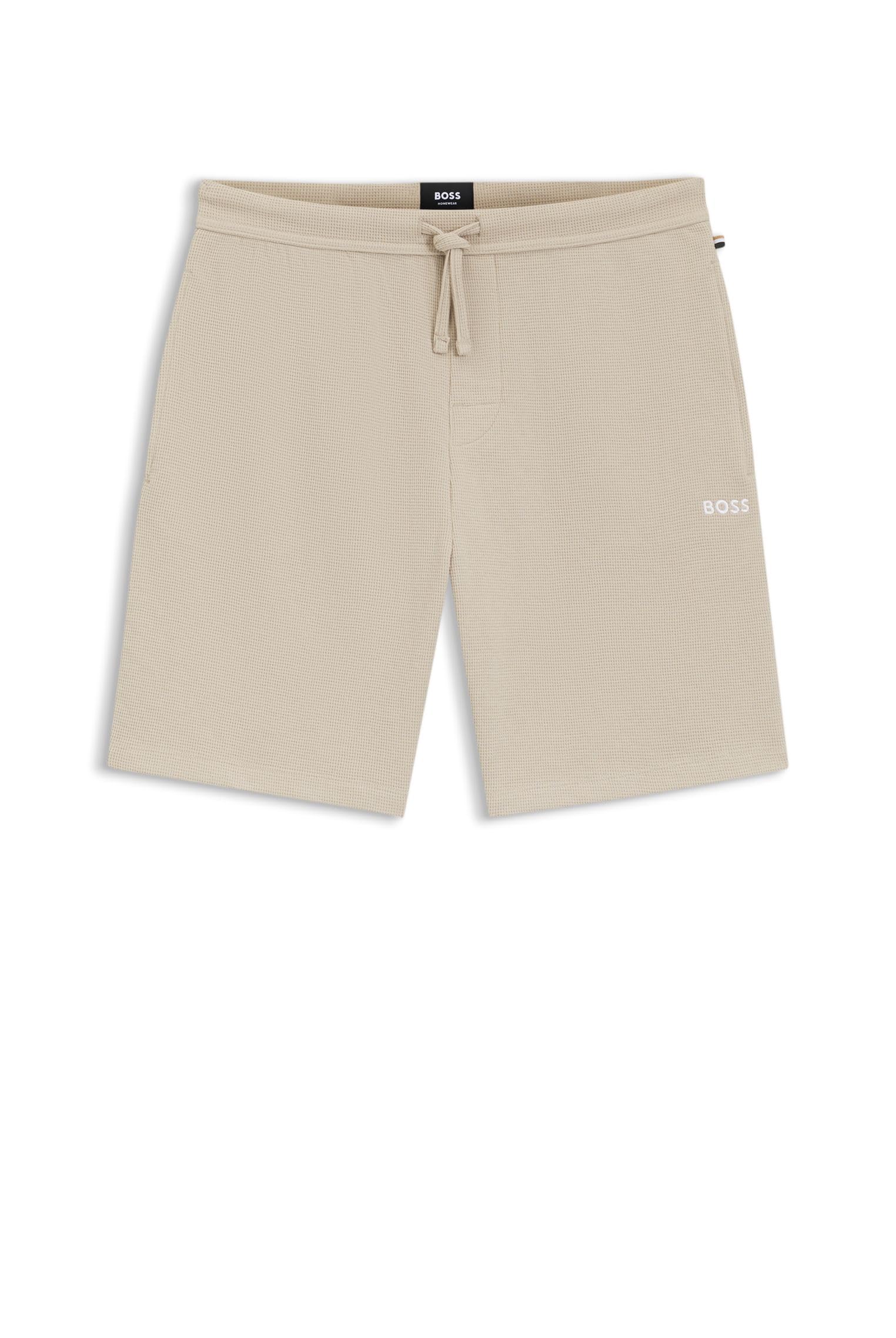 BOSS Men's Waffle Shorts 10269584 01 Pyjama_Short, 275Light Beige,
