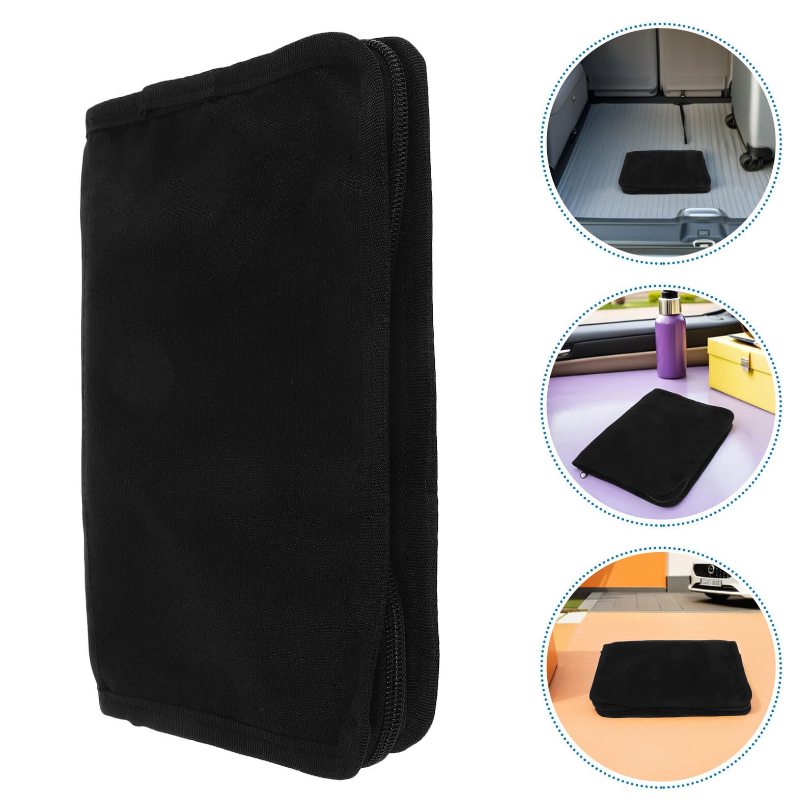 ibasenice Organisateur de Documents en Tissu Oxford 3 Pièces pour Voiture et Noir Fermeture Éclair Flexible et Compartiments Triples, pour Voyage Rangement Extérieur