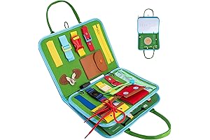 Montessori Button Practice Busy Board for Sensory Development