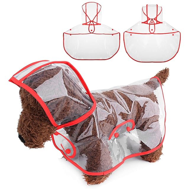 PETCUTE Chaqueta Impermeable para Perros Con Capucha, Resistente a la Lluvia y al Viento