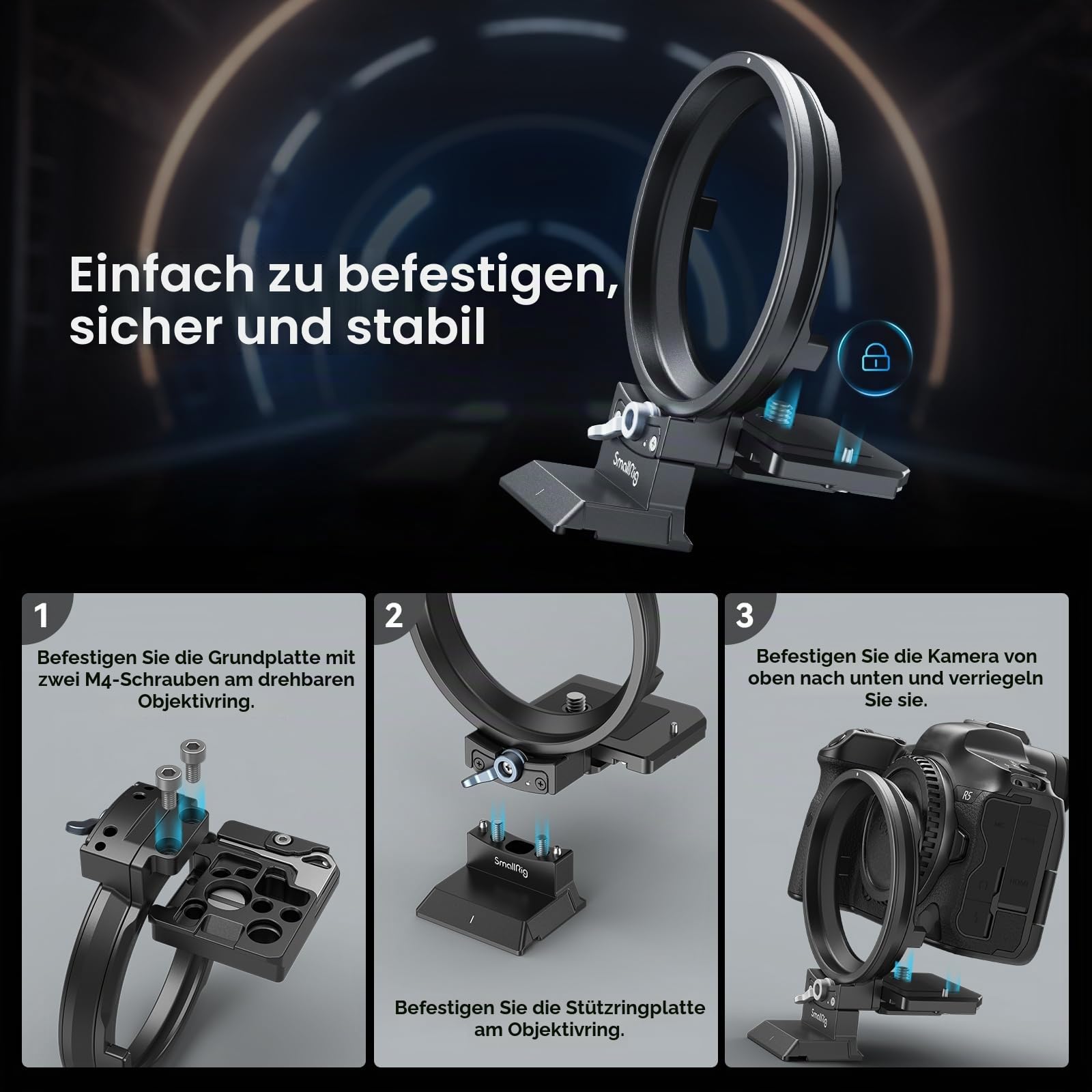 SMALLRIG R6 Rotatable Collar Mount um 90° drehbare Halterung für Canon R5 / R6 / Mark IIR Kamera, horizontale und vertikale Halterung für AR ca-Typ und MFT RC2