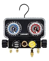 Vista 1 de Lichamp Manómetro rojo y azul de 4 vías, para R1234YF R134A