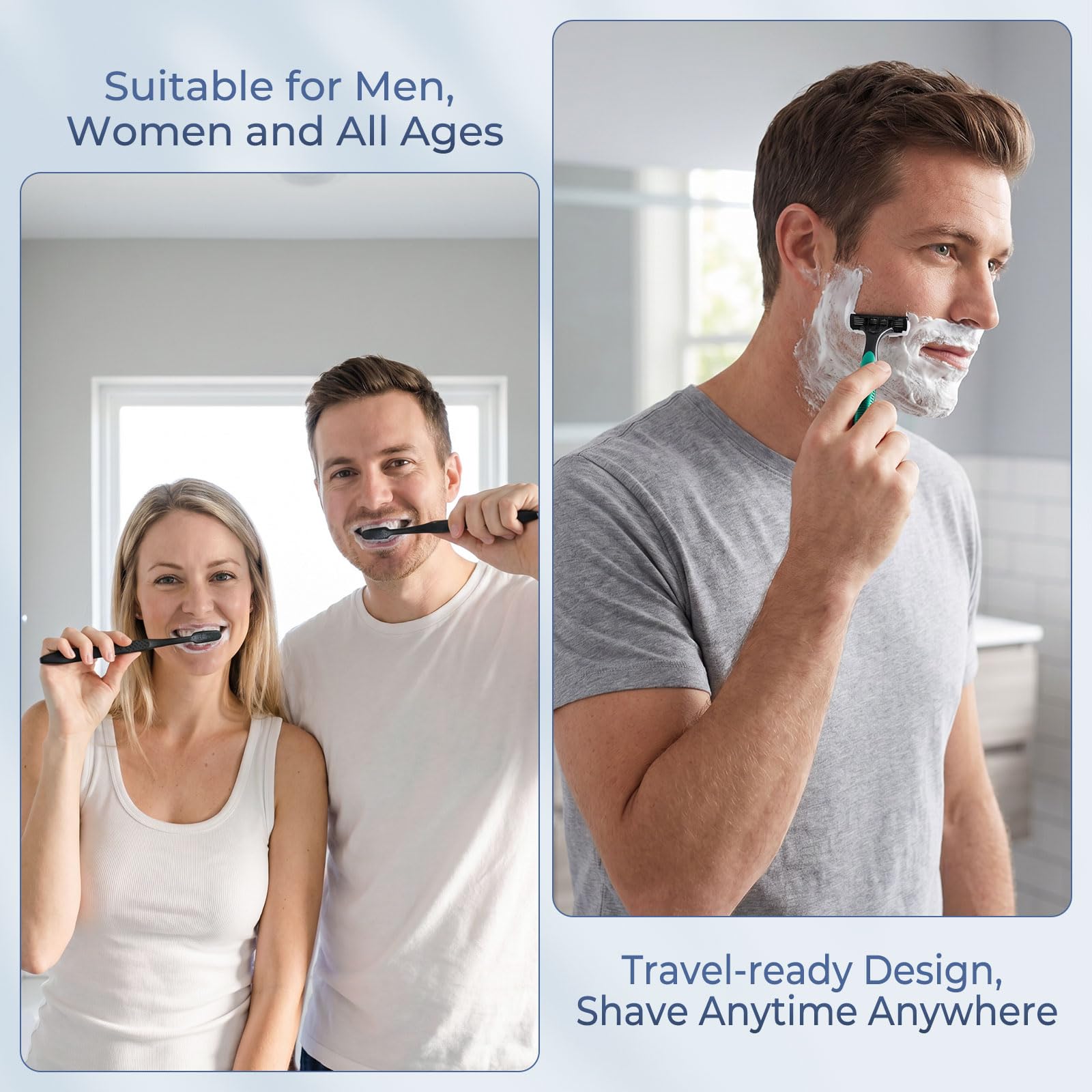 Kit da toeletta da viaggio, kit di igiene personale usa e getta, 6 in 1, kit di articoli da toeletta di base per uomini e donne, forniture per la cura dei senzatetto, kit di beneficenza per