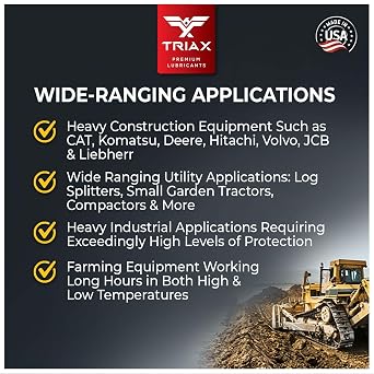 TRIAX Powerflow AW 32 Multi-Viscosity HLP Hydraulic Oil | 6,000 Hour Extended Life | Triple Anti-Wear | True All Season | Pour Point Down to -40F | Virtually Zero Foaming (1 Gallon)
