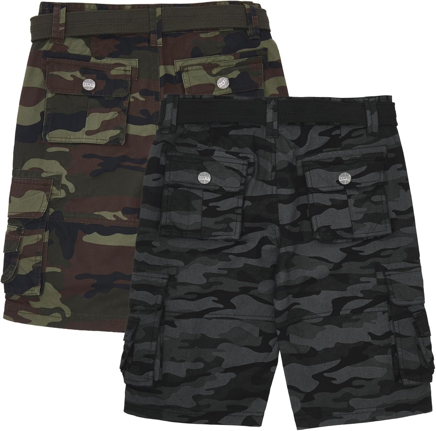 X RAY Boys Cargo Shorts (Sizes 4-18) | 100% Cotton Belted Twill Cargo Shorts for Kids, Teen & Youth