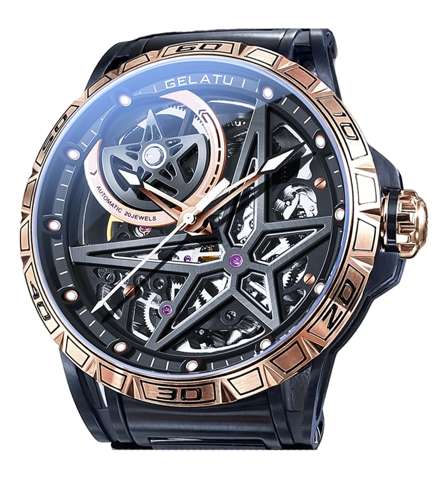 Men Watch Blue Gold Analog Quartz Stainless Steel Waterproof Luminous Date Luxury Casual Watch