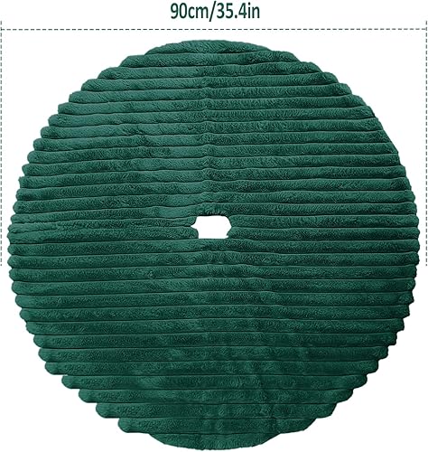 Vista 79 de Faldones blancos de felpa para árbol de Navidad, 36 pulgadas, tapete de lujo de piel sintética para base de árbol de Navidad con patrón de corazón