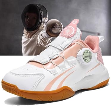 Fencing Shoes Professional Training Shoes for Men and Women Children's Foil Sports Shoes Fencing Competition Equipment Wear-Resistant and Non Slip Fencing Shoes (Thickness : Pink, Size : 36)