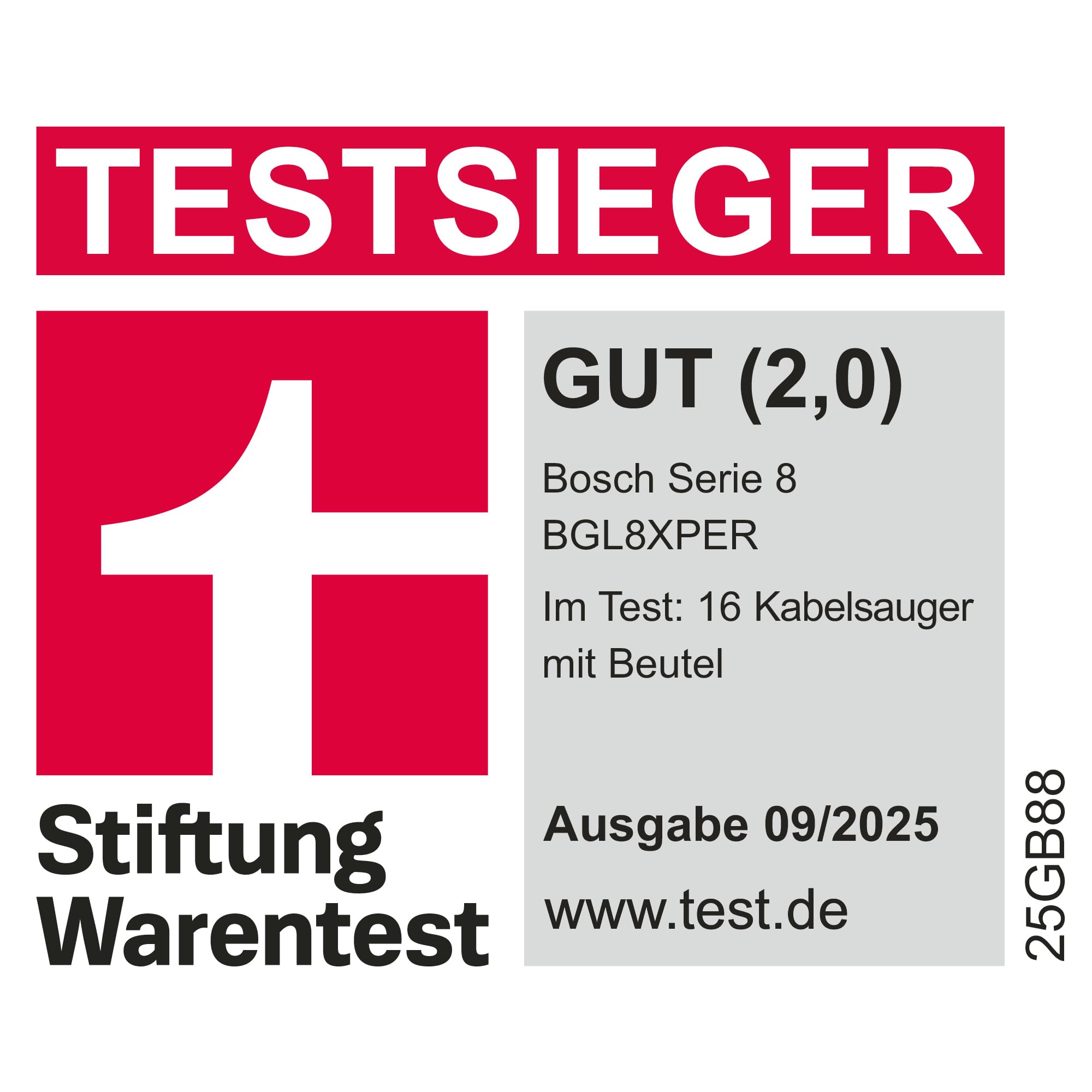 Bosch Staubsauger mit Beutel Serie 8 BGL8XPER, ideal für Allergiker, Hygiene-Filter, 10 Jahre Motorgarantie, XXL-Polsterdüse, XXL-Fugendüse, langes Kabel, Made in Germany, leise, 700 W, blau