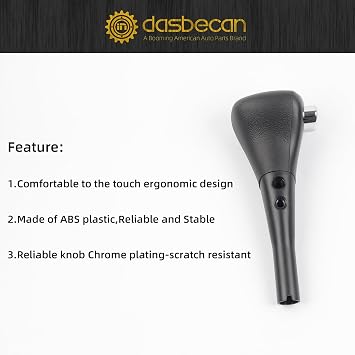 Dasbecan Gear Shifter Knob Handle Compatible with Honda Accord 20032006 Automatic Shift Handle Lever Replaces 54130-SDA-A84ZB 54130-SDA-A51 54131-SDA-A81