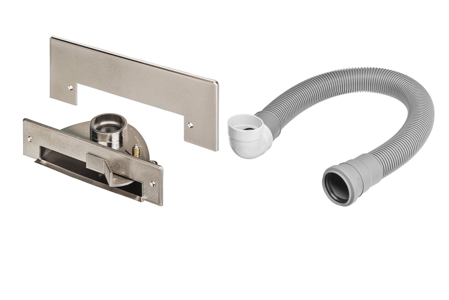 BVC ZENTRALSTAUBSAUGER KEHRFIX ,,VACPAN''-SET EINKEHRDÜSE EDELSTAHL-DESIGN