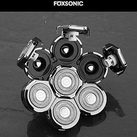 FOXSONIC Universal 7 Blades Head Shaver Replacement Heads Compatible with Wyklaus SHPAVVER shaver Many Main Brands Electric Shaver Razor Bald Men Head Shaver Blades