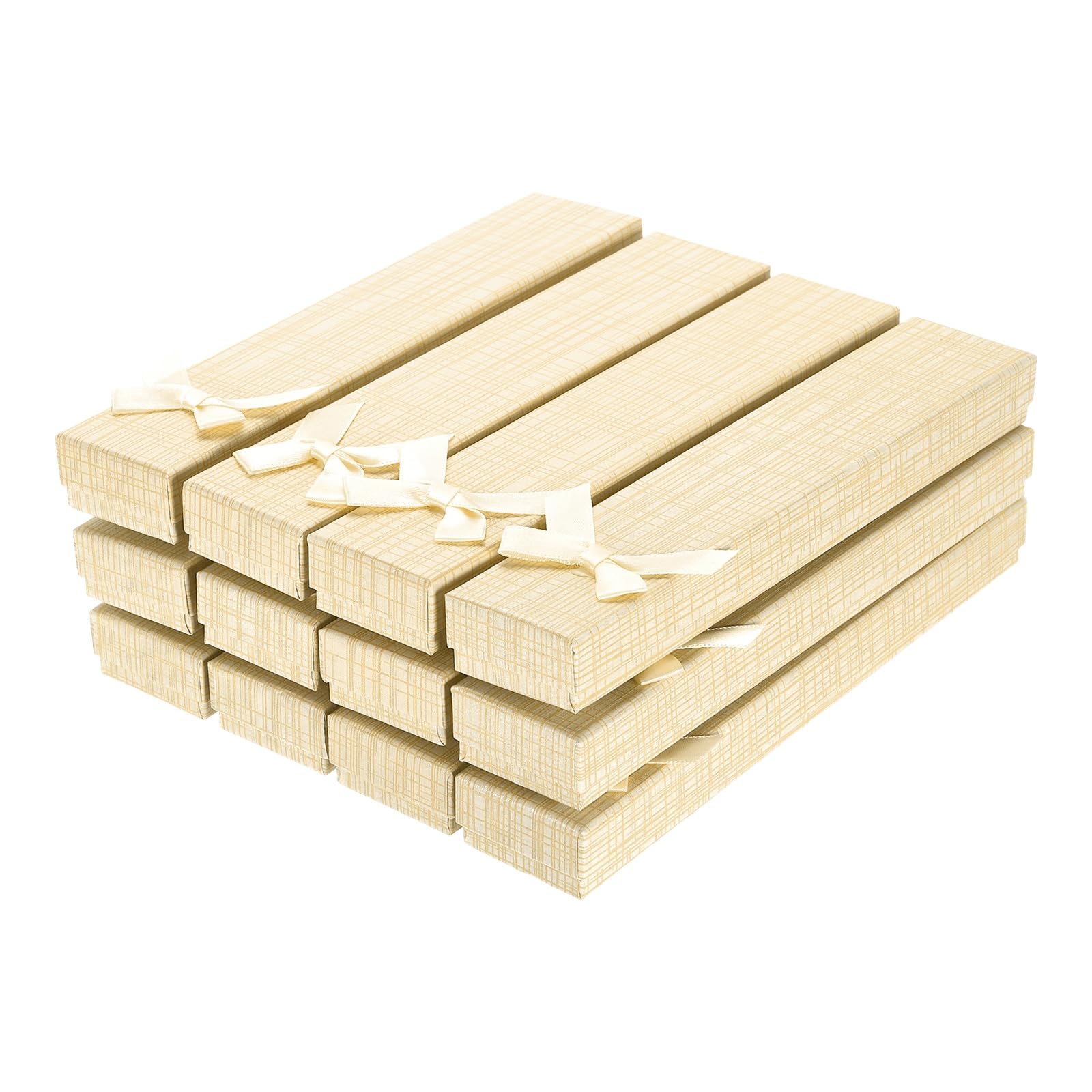 Boîte Cadeau Bijoux Rectangle Carton Papier pour Anniversaire 12 Pcs