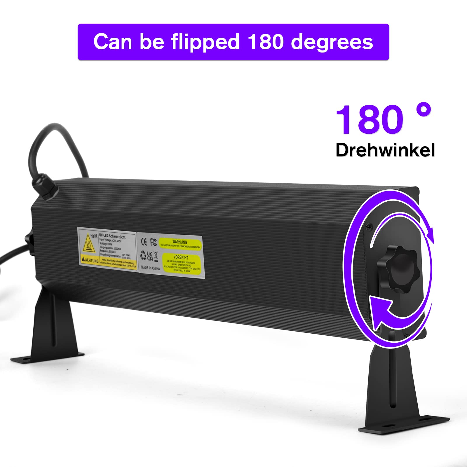 Tubo de luz negra UV de 100 W, 104 unidades, accesorios para barra LED, lámpara de luz negra, enchufe e interruptor, escenarios, decoración de fiesta