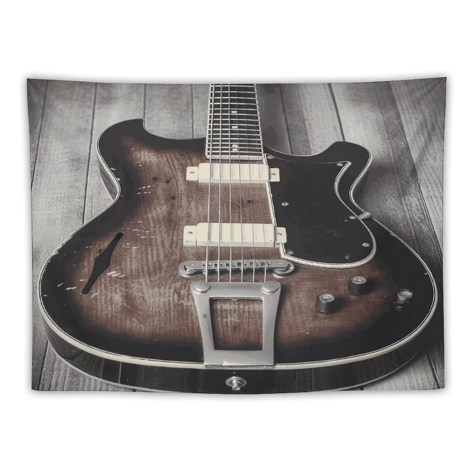 LDGSUPH Vintage Guitar Tapestry Wall Hanging Decor Anti-fading Aesthetic Wall Tapestries Fashion Wall Blanket Decor Modern Wall Art Tapestry for Bedroom Home Decor 30"x40"