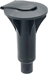 Brabantia - Concrete Tube Plastic - Clothes Drying Rack Accessories - Closable Cap - Ground - Weather-Resistant Plastic - for Lift-O-Matic Advance and SmartLift - Black - Size 3 - Ø 50 mm Pole