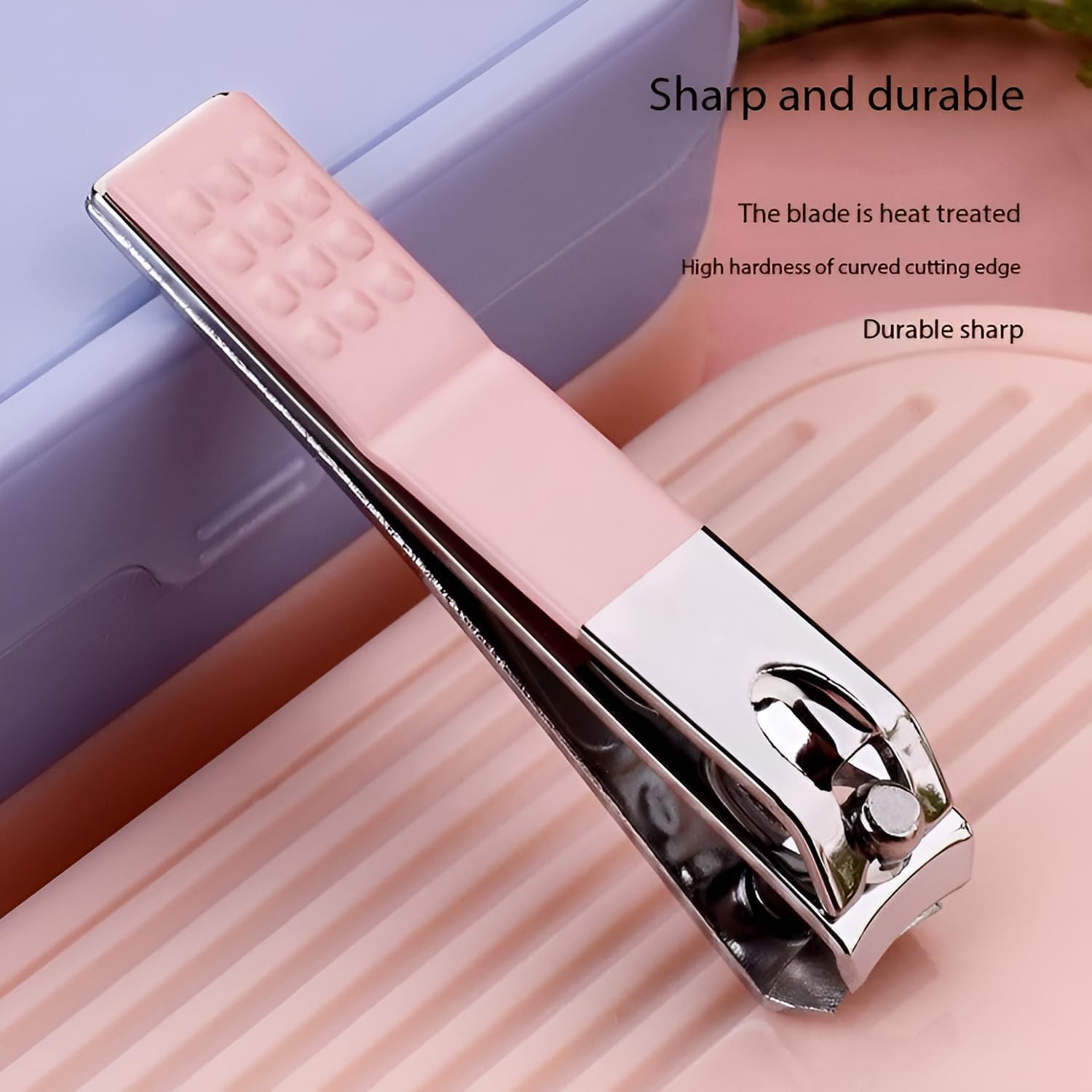 Netram Store Professional Manicure Multifunctional Nail Care Clippers Set Carbon Steel Portable Travel Mini Cutter Kit With Leather Bag For Men Women (14 Psc Pink) 2