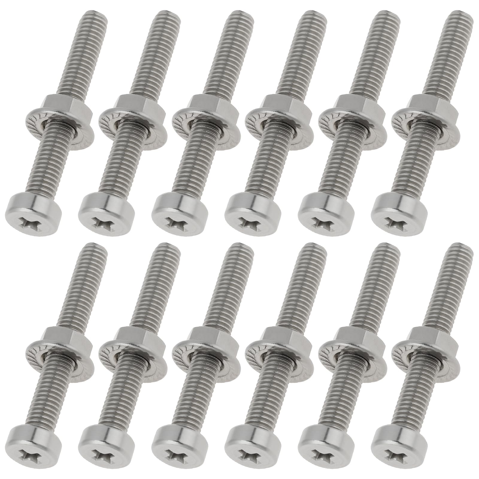 Briny River 24Pcs M5 Tow Bar Socket Screw Nut 304 Stainless Steel Fastening Screws for 7-Pin and 13-Pin Sockets
