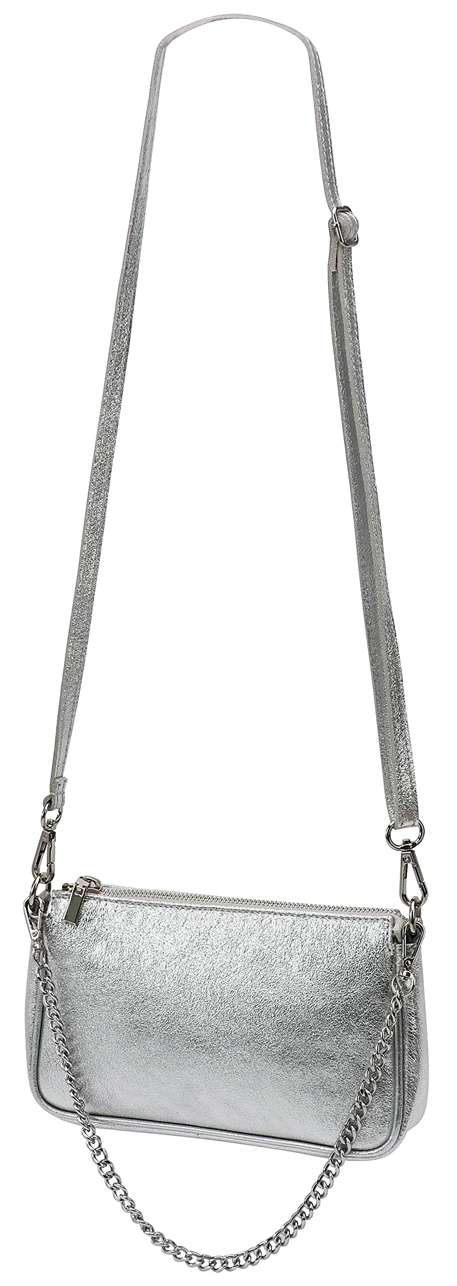 SH Leder Jennie G323 - Borsa a tracolla in vera pelle, 23 x 13 cm