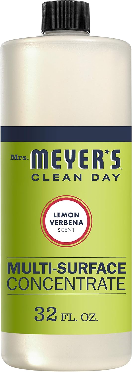 Mrs. Meyer's Multi-Surface Cleaner Concentrate, Use to Clean Floors, Tile, Counters, Lemon Verbena, 32 fl. oz - Pack of 2