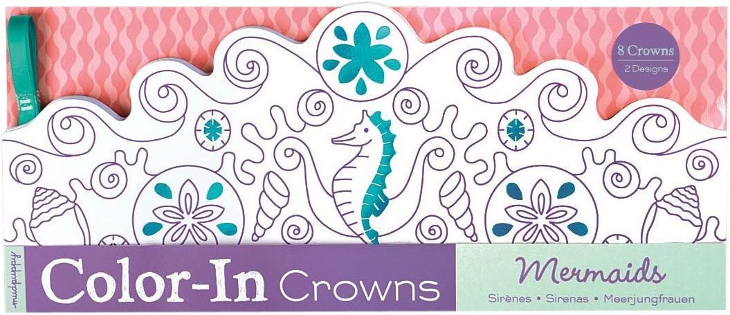 Mudpuppy Mermaids Color-In Crowns
