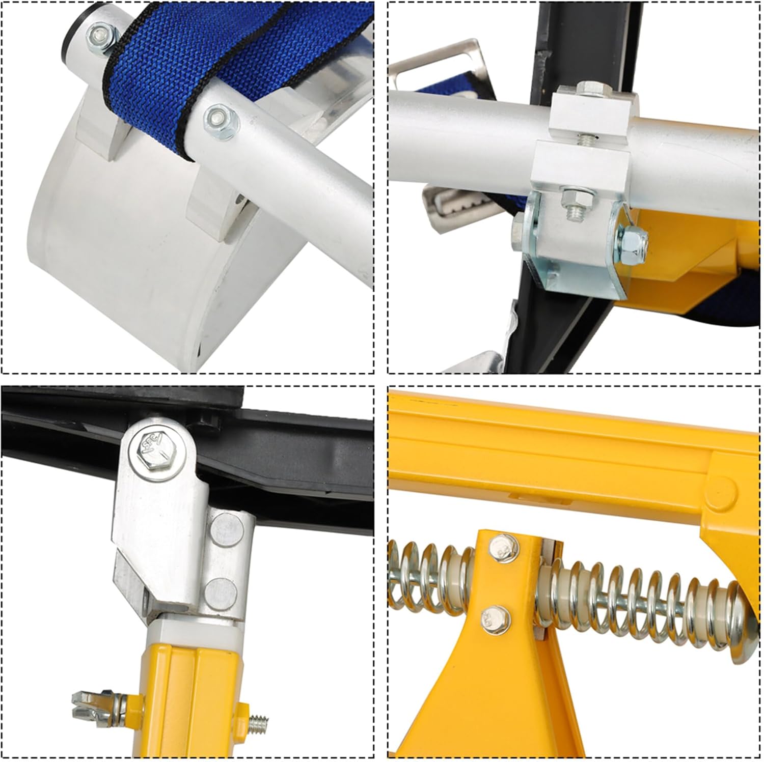 24in-40in Aluminum Alloy Stilts Drywall Adjustable Heights Stilts Yellow for and Cleaning