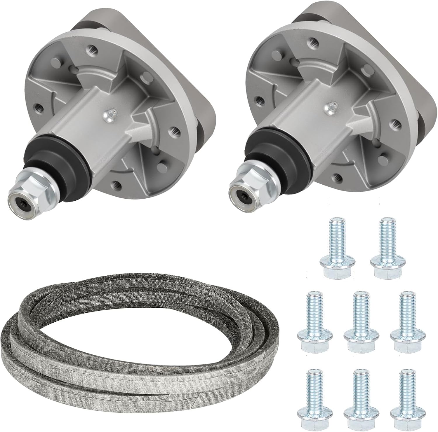 42'' Spindle Belt Rebuild Kit Fit for John Deere Models L100 L108 L110 L111 L118 Includes 2 Spindles GY20050 GY20785, 104'' Deck Belt GX20072 GY20570