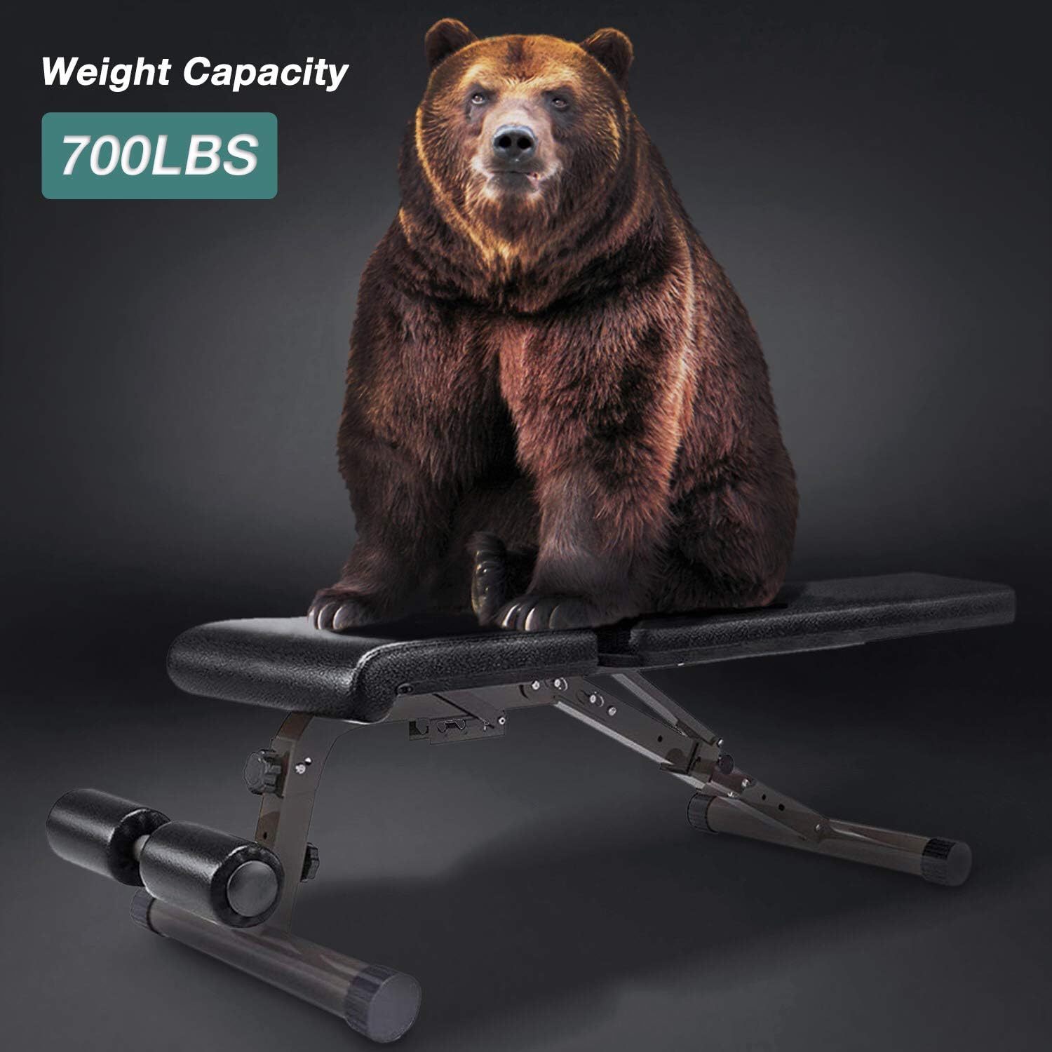 FEIERDUN Weight Bench, Adjustable Workout Bench with Incline & Decline, 700lb Weight Capacity Weight Benches, 1538MM Extended Size Utility Benches, Foldable No Assembly Need Benches