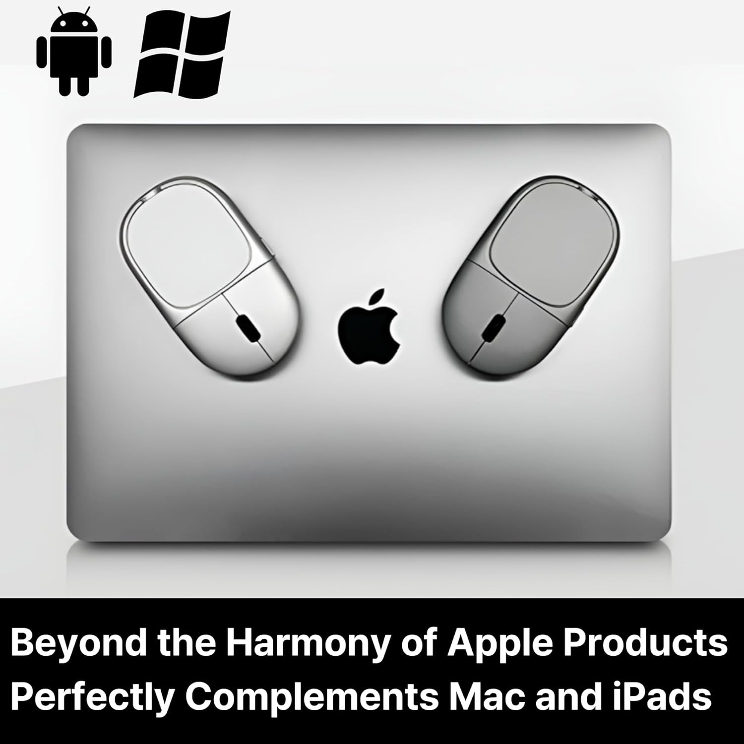 Magnito – Magnetic Wireless Bluetooth Mouse for MacBook, iPad, Laptop, Windows, Chrome OS, Linux – Compact & Portable, Slim, Lightweight, Quiet Clicks – The Best Travel Mouse (Space Gray)