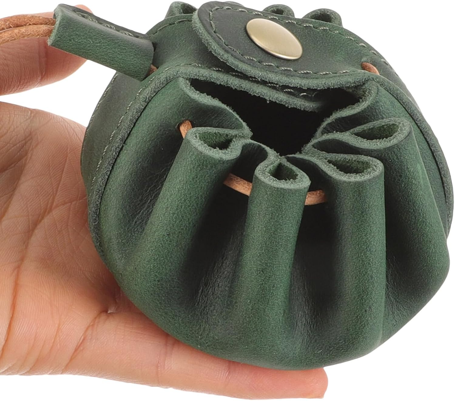 Roleader Portable Drawstring Dice Bag Wear-resistant Green Dice Storage Pouch Jewelry Organizer for Board Game Accessories