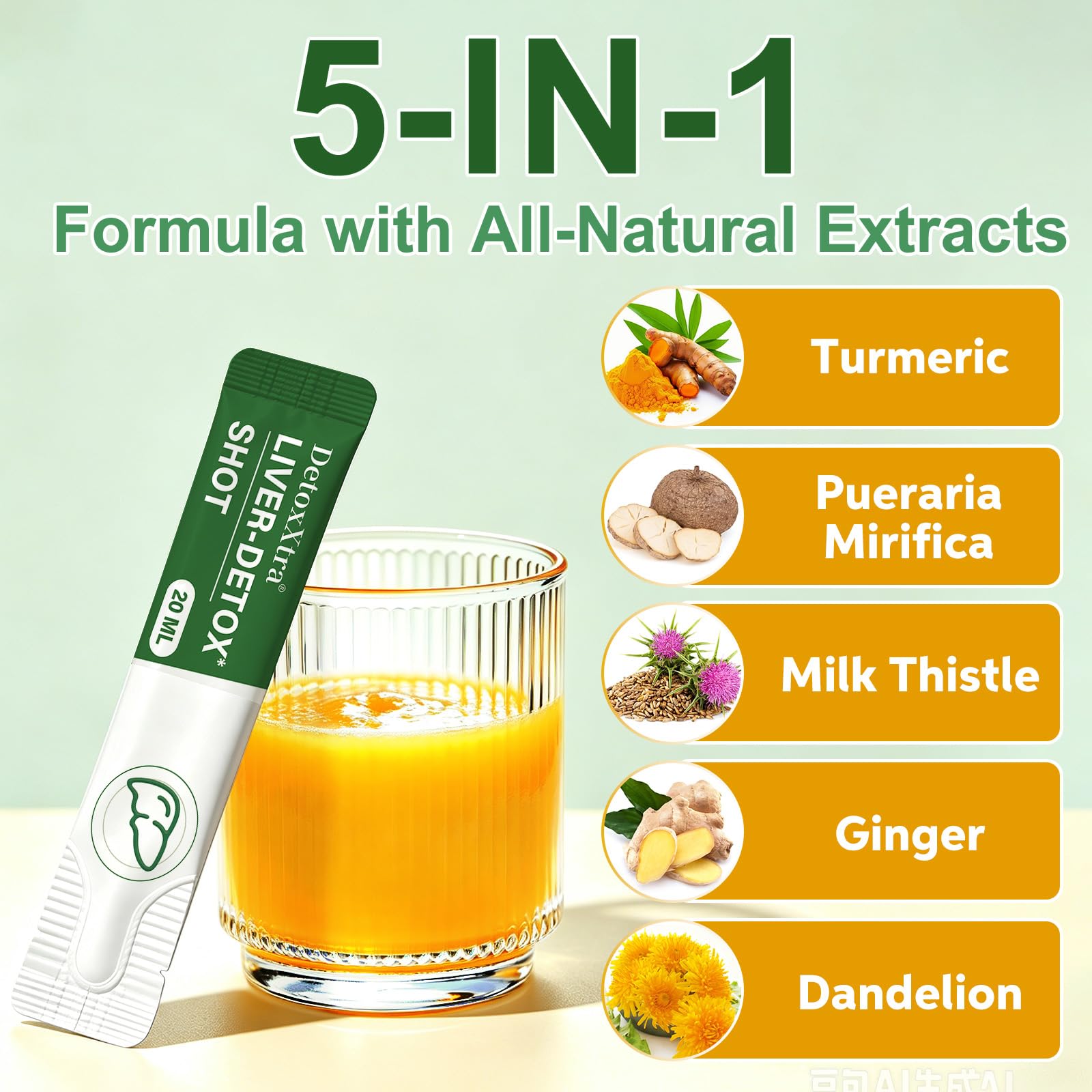 Liver Cleanse Detox & Repair, Milk Thistle Liver Detox Supplement with Turmeric & Ginger, Liver Health, Digestive Comfort and Immune Support, Gluten-Free, Vegan, 30 Packs — Amazon image 2
