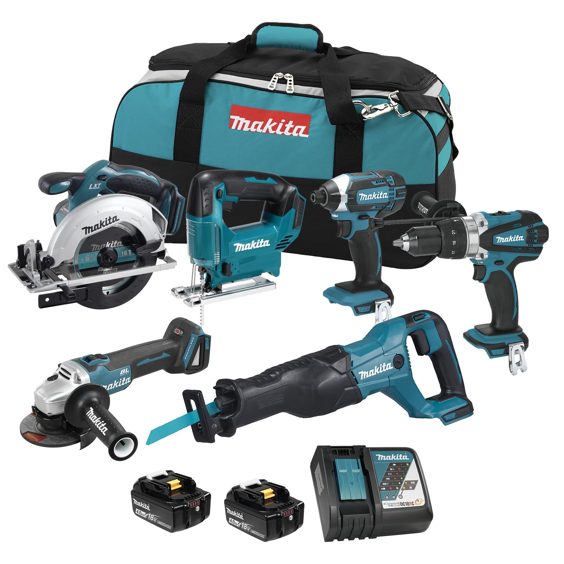 Makita 6-Tool LXT Combo Kit DLX6138MX1, 18V Cordless Power Tools